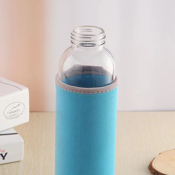 glass bottle with silicone sleeve
